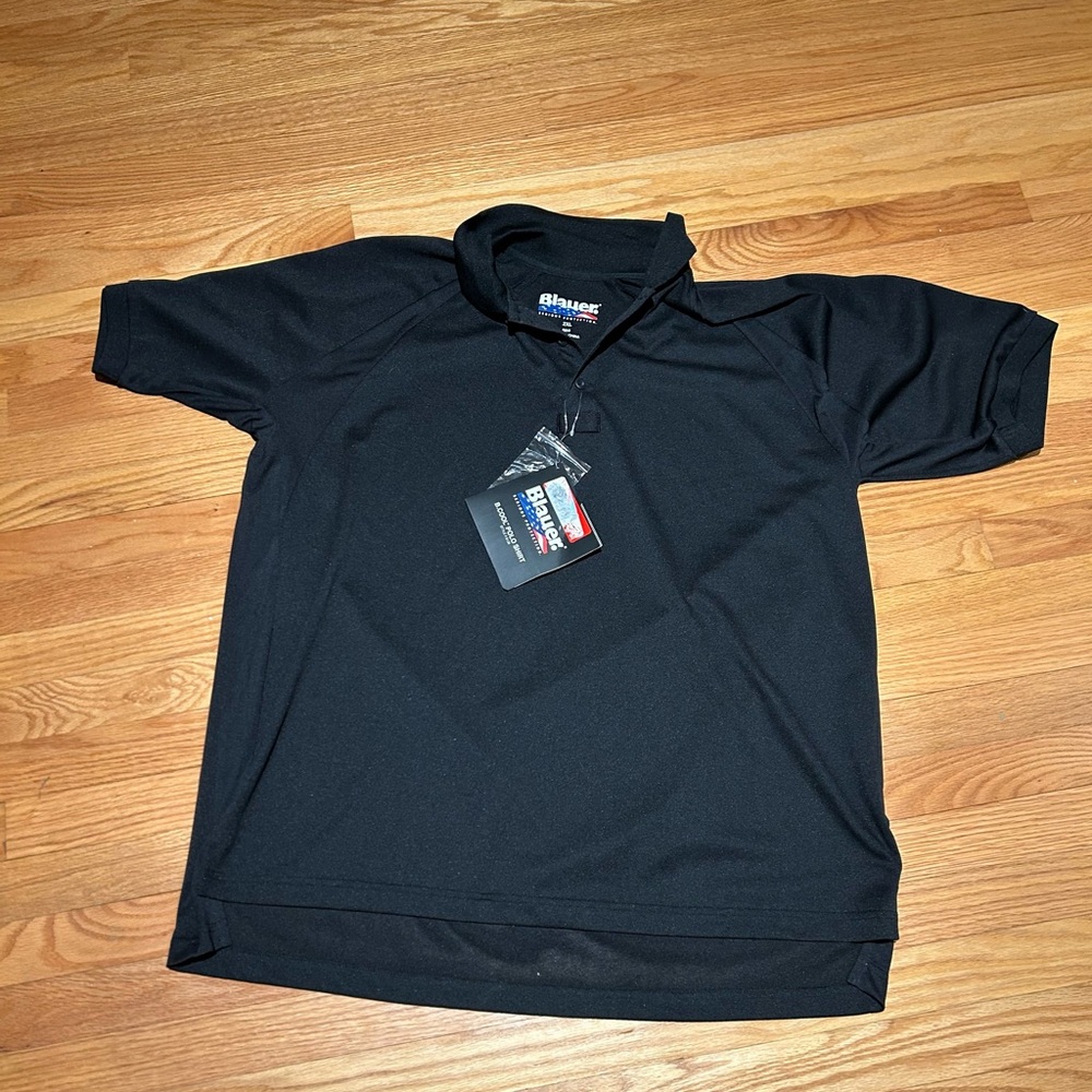 New with Tags Blauer Black Short Sleeve B. Cool Polo Shirt with Tag